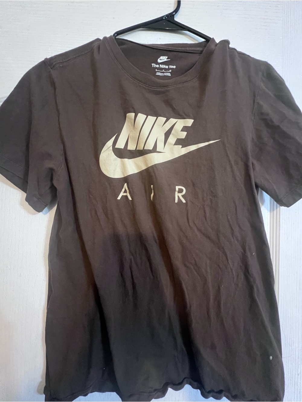 Nike Black Tee with White Swoosh and AIR Print